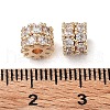 Rack Plating Brass Micro Pave Cubic Zirconia Beads KK-H451-04G-2