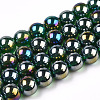 Electroplate Transparent Glass Beads Strands GLAA-T032-T10mm-AB22-1