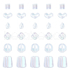 SUPERFINDINGS 60Pcs 6 Style Transparent Acrylic Beads PACR-FH0001-02-2