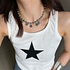 CCB Plastic Ball Chain 201 Stainless Steel Star Pendant Necklaces FS-WGD1CA4-01-2