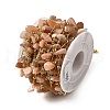 Handmade Natural Sunstone Chip Beaded Chains CHC-F020-09G-06-3