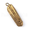 Electroplate Natural Quartz Pendants G-Q458-22-2