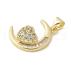 Brass Micro Pave Cubic Zirconia Pendants KK-K298-01A-G-2