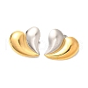 304 Stainless Steel Two Tone Stud Earrings EJEW-F355-04GP-03-2
