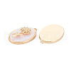 Brass Birth Floral Pendants KK-S364-291-2