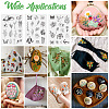 60 Patterns Non-woven Fabrics Water-soluble Embroidery Aid Drawing Sketch DIY-TAC0100-008-9