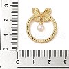 Brass Micro Pave Clear Cubic Zirconia Pendants KK-I712-20G-3
