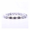 8mm Round Natural Howlite Beaded Stretch Bracelets RC6467-7-1