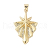 Brass Micro Pave Cubic Zirconia Pendants KK-P293-24A-G-1