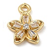 Brass with Clear Cubic Zirconia Charms KK-G478-02B-KCG-1