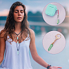 AHADERMAKER 2 Sets 2 Colors Electroplated Natural Quartz Crystal  Pendants G-GA0001-73-6
