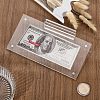 CHGCRAFT 3 Sets Transparent Acrylic Currency Display Frames ODIS-CA0001-14-4