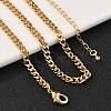 Brass Cuban Link Chain Necklacea for Women Men NJEW-F337-03G-01-5