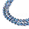 Electroplate Transparent Glass Beads Strands EGLA-N002-36-C02-3