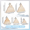 10Pcs 5Styles Wood Cutouts WOOD-WH0131-21A-2