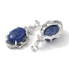 Natural Lapis Lazuli Dyed Oval Pendants G-NH0025-15P-25-2