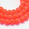 Baking Painted Imitation Jade Glass Round Bead Strands DGLA-Q021-6mm-32-1