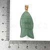 Natural Green Aventurine & Synthetic Turquoise Carved Pendants G-Z084-01G-04-3