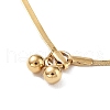 304 Stainless Steel with Plastic Bead Necklace NJEW-Q335-01D-G-2