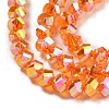 Electroplate Glass Beads Strands GLAA-Q105-04L-4