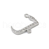 Rack Plating Brass Micro Pave Clear Cubic Zirconia Pendants KK-A224-03G-P-2