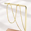Brass Ball Chain Necklaces KK-P304-03G-2