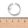 304 Stainless Steel Rock & Roll Hand Gesture Cuff Rings for Women Men RJEW-B118-02P-5