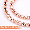 OLYCRAFT 2 Strand Electroplate Non-magnetic Synthetic Hematite Beads Strands G-OC0002-23A-4