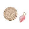 Transparent Spray Paint Glass Pendants PALLOY-JF03689-02-7