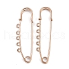 Ion Plating(IP) 304 Stainless Steel Safety Pins Brooch Findings STAS-K252-05C-RG-1