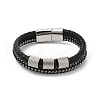Braided Leather Multi-strand Bracelets BJEW-Z081-15P-4