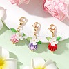 Berry Glass Seed Beads Pendant Decorations HJEW-MZ00250-1