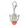 Colorful Angel Resin Pendant Decorations HJEW-JM01908-3