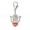 Colorful Angel Resin Pendant Decorations HJEW-JM01908-3