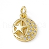 Brass Micro Pave Cubic Zirconia Charms ZIRC-F132-61G-1