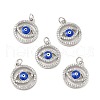 Brass Micro Pave Cubic Zirconia Pendants KK-E068-VB281-2-2