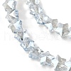 Electroplate Transparent Glass Beads Strands EGLA-U004-03A-PL01-3