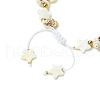 Freshwater Shell Braided Bead Bracelets for Women BJEW-JB11516-2
