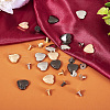 15 Sets 3 Colors Heart Zinc Alloy Rivets PURS-TA0001-01-5