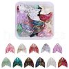 22 Pieces Resin Pendant Phantom Colorful Gradient Fish Tail Pendant Handmade Ear Studs and Earring Accessories(11 styles) JX638A-1