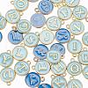 2 Sets 2 Styles Golden Plated Alloy Enamel Charms ENAM-YW0001-28C-2