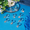 10Pcs 10 Style 304 Stainless Steel Open Cuff Rings Set RJEW-AB00001-2