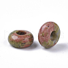 Natural Unakite European Beads G-Q503-06-2
