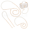 WADORN 3Pcs 3 Styles ABS Plastic Imitation Pearl Purse Chains FIND-WR0009-73B-1
