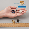 4 Colors Stainless Steel Grooved Finger Ring Settings STAS-TA0001-26A-6