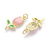Brass Enamel Pendants KK-N268-85G-2
