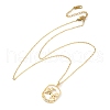 Brass Clear Cubic Zirconia Pendant Necklaces for Women NJEW-B121-01G-04-4