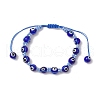 Lampwork Evil Eye Beads Braided Bead Bracelets for Men Women BJEW-MZ00160-6
