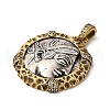 Brass with Cubic Zirconia Pendants KK-Z033-12AS-2