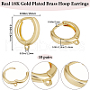 Beebeecraft 10Pairs Brass Hoop Earrings EJEW-BBC0001-55-2